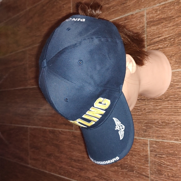 Breitling Swiss Chronographs Navy Yellow Baseball Trucker Snapback Hat Cap - Picture 3 of 9